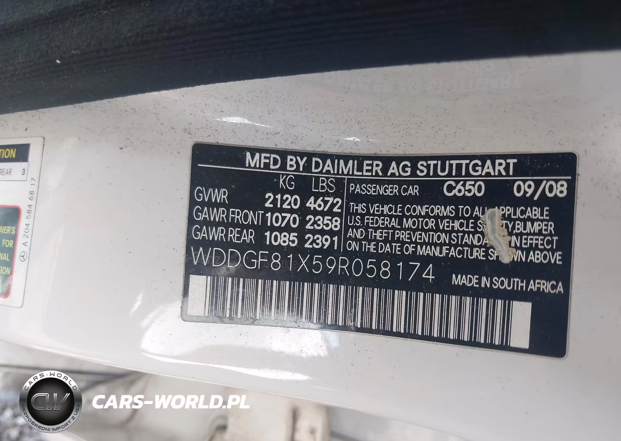 2009 Mercedes-Benz C 300 Luxury 4Matic VIN:WDDGF81X59R058174 - 9