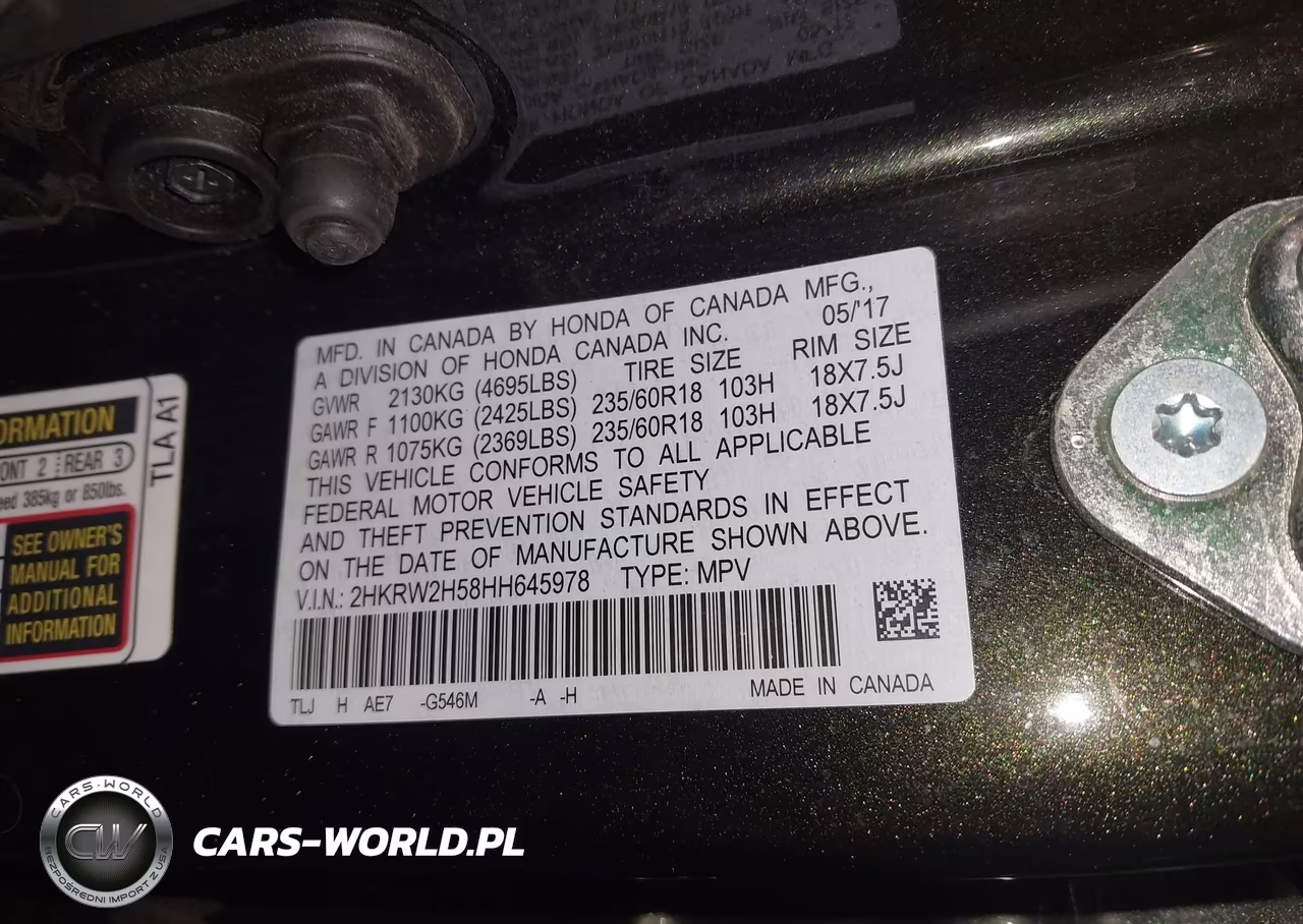 2017 Honda Cr-V Ex VIN:2HKRW2H58HH645978 - 9