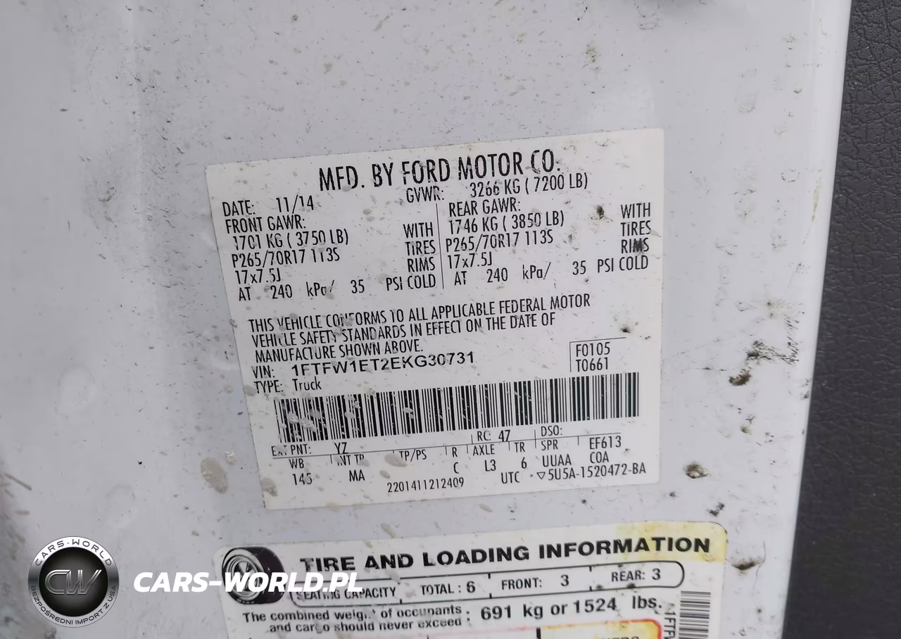 2014 Ford F-150 Xlt VIN:1FTFW1ET2EKG30731 - 9