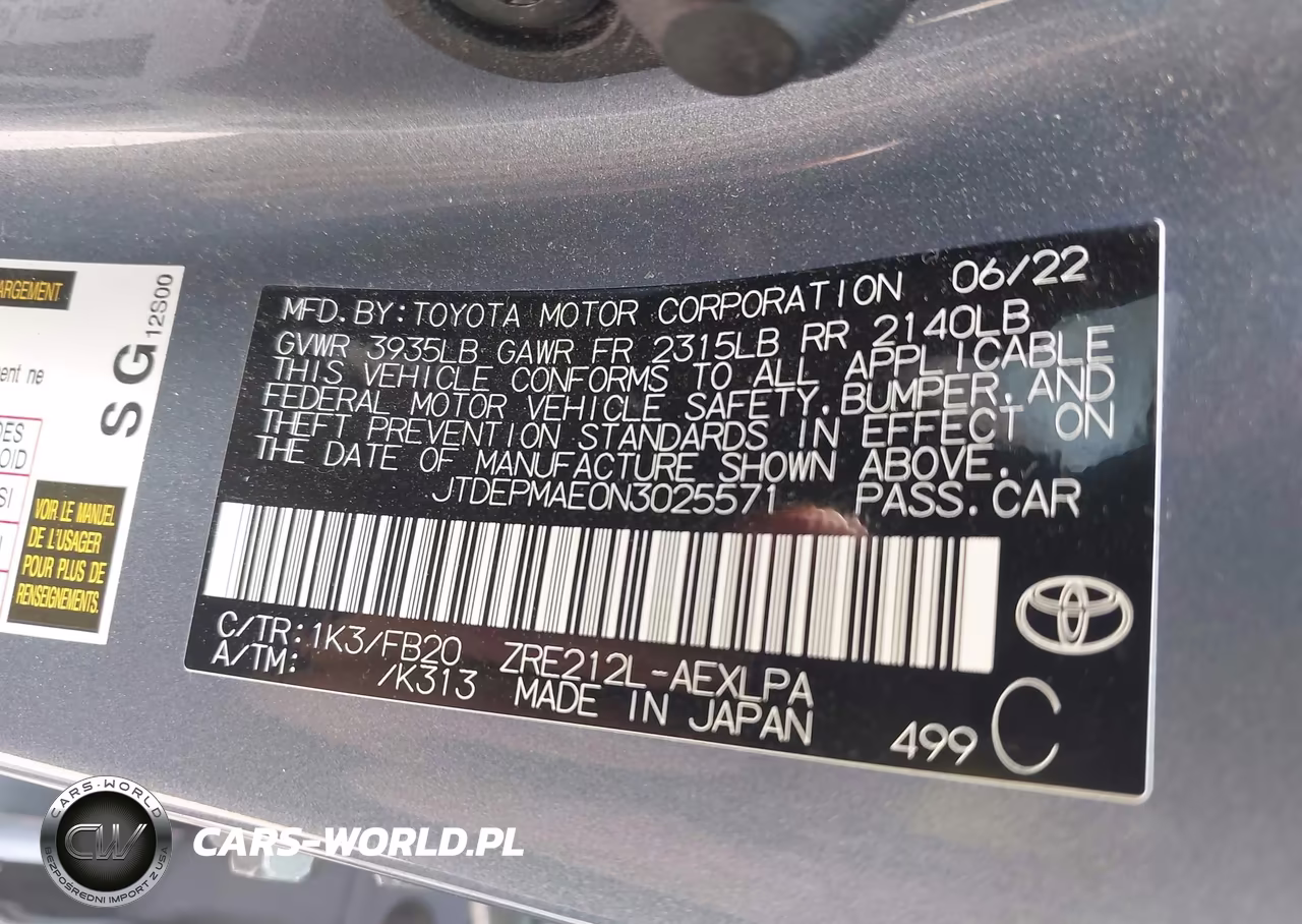 2022 Toyota Corolla Le VIN:JTDEPMAE0N3025571 - 9