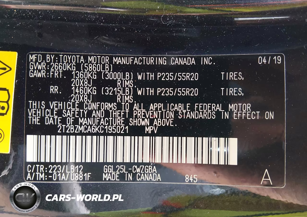 2019 Lexus Rx 350 VIN:2T2BZMCA6KC195021 - 9
