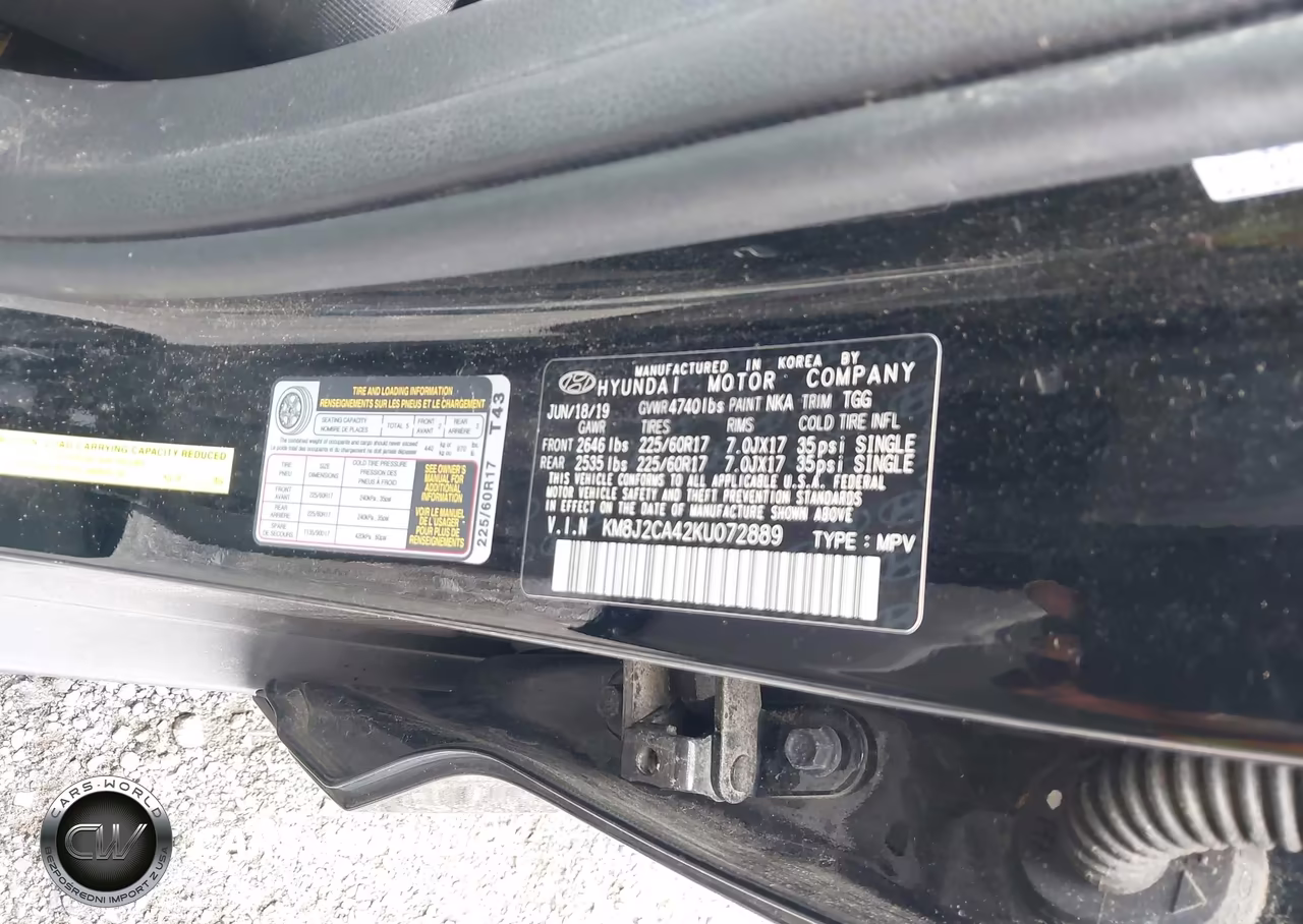 2019 Hyundai Tucson Se VIN:KM8J2CA42KU072889 - 9