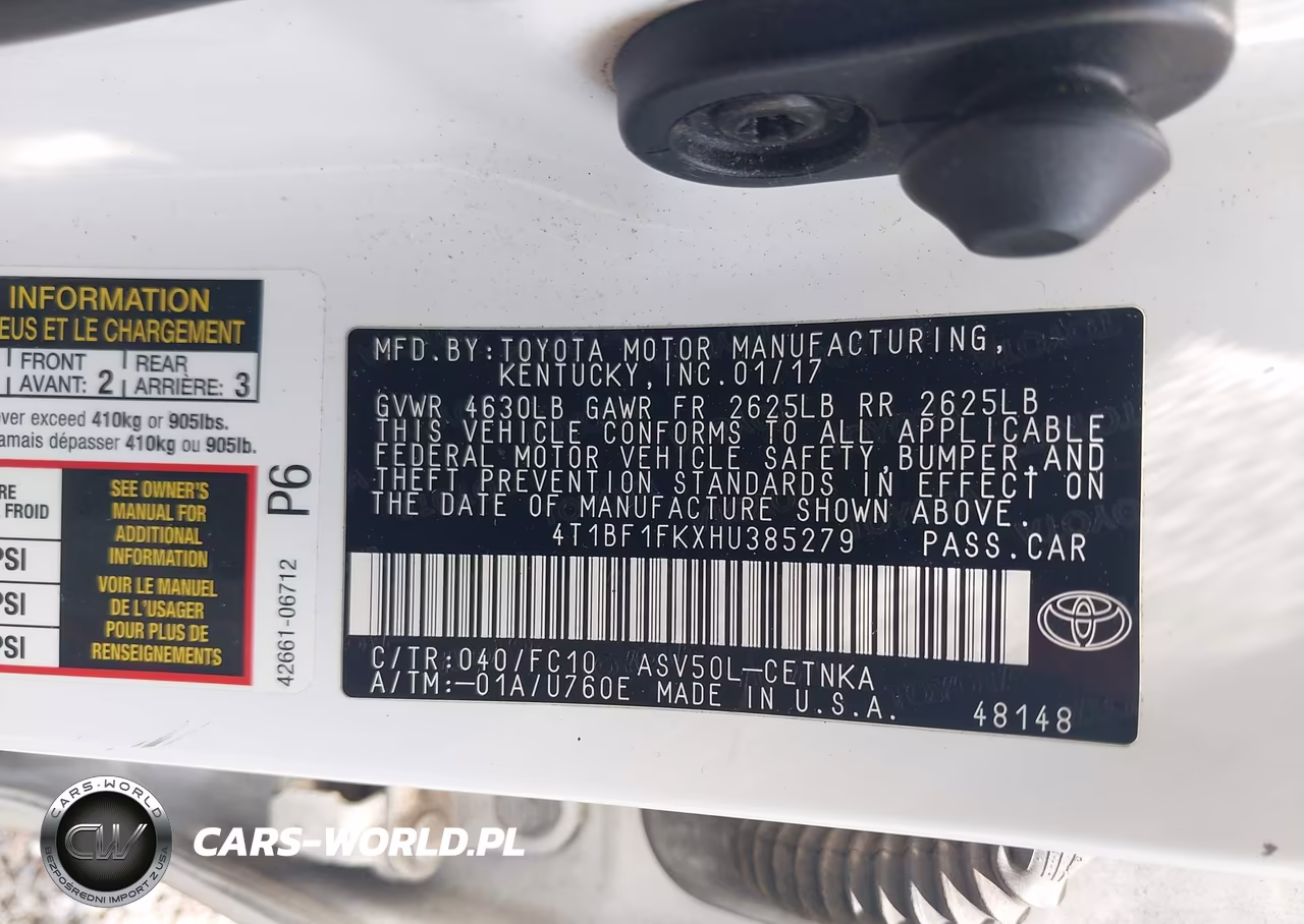 2017 Toyota Camry Le VIN:4T1BF1FKXHU385279 - 9