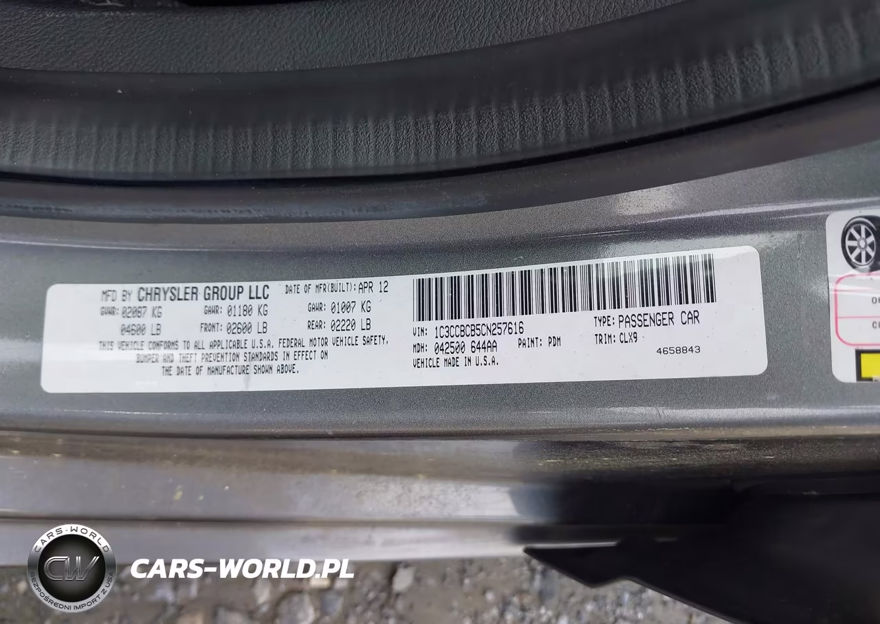 2012 Chrysler 200 Limited VIN:1C3CCBCB5CN257616 - 9