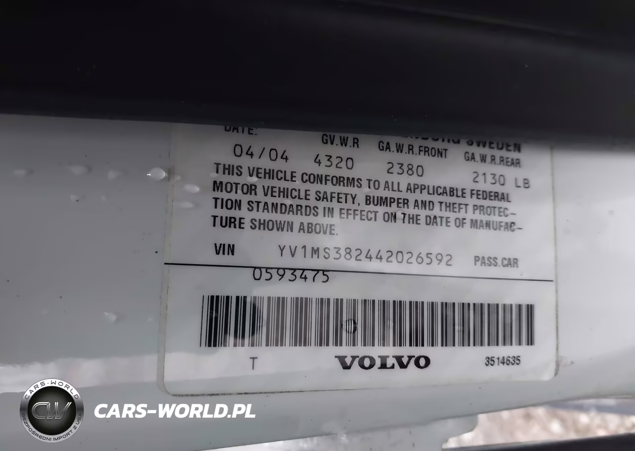 2004 Volvo S40 2.4I VIN:YV1MS382442026592 - 9