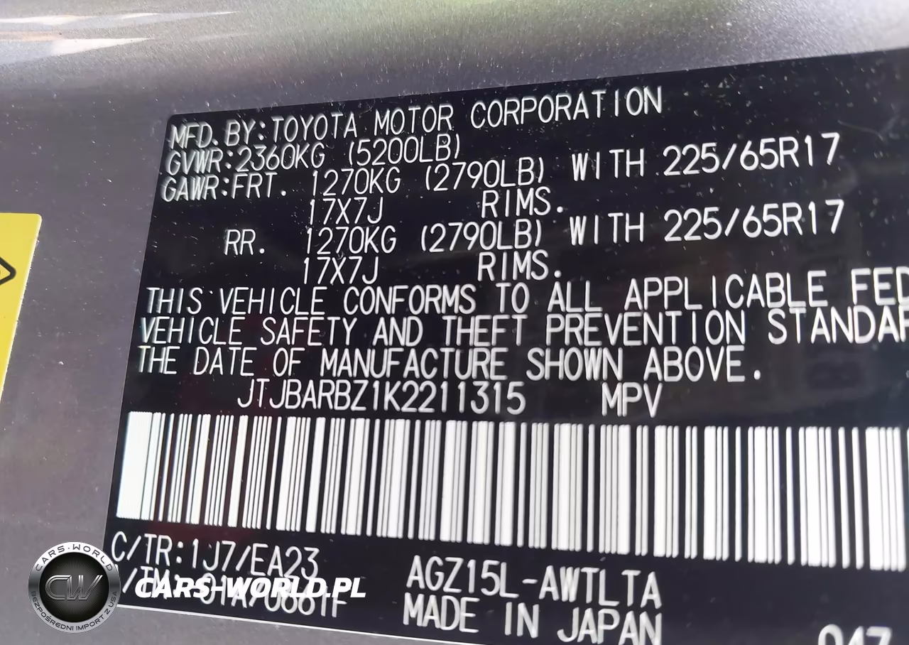 2019 Lexus Nx 300 VIN:JTJBARBZ1K2211315 - 9