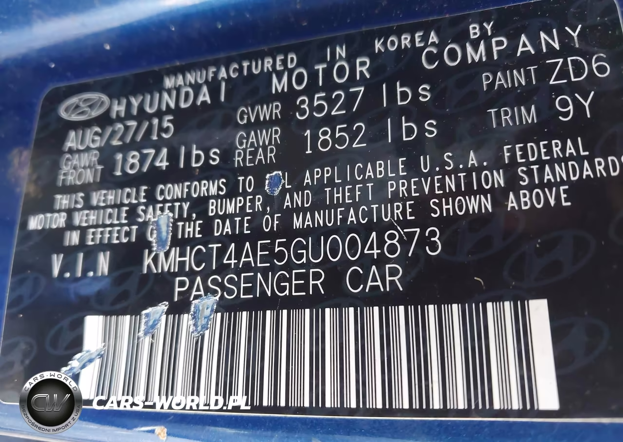 2016 Hyundai Accent Se VIN:KMHCT4AE5GU004873 - 9