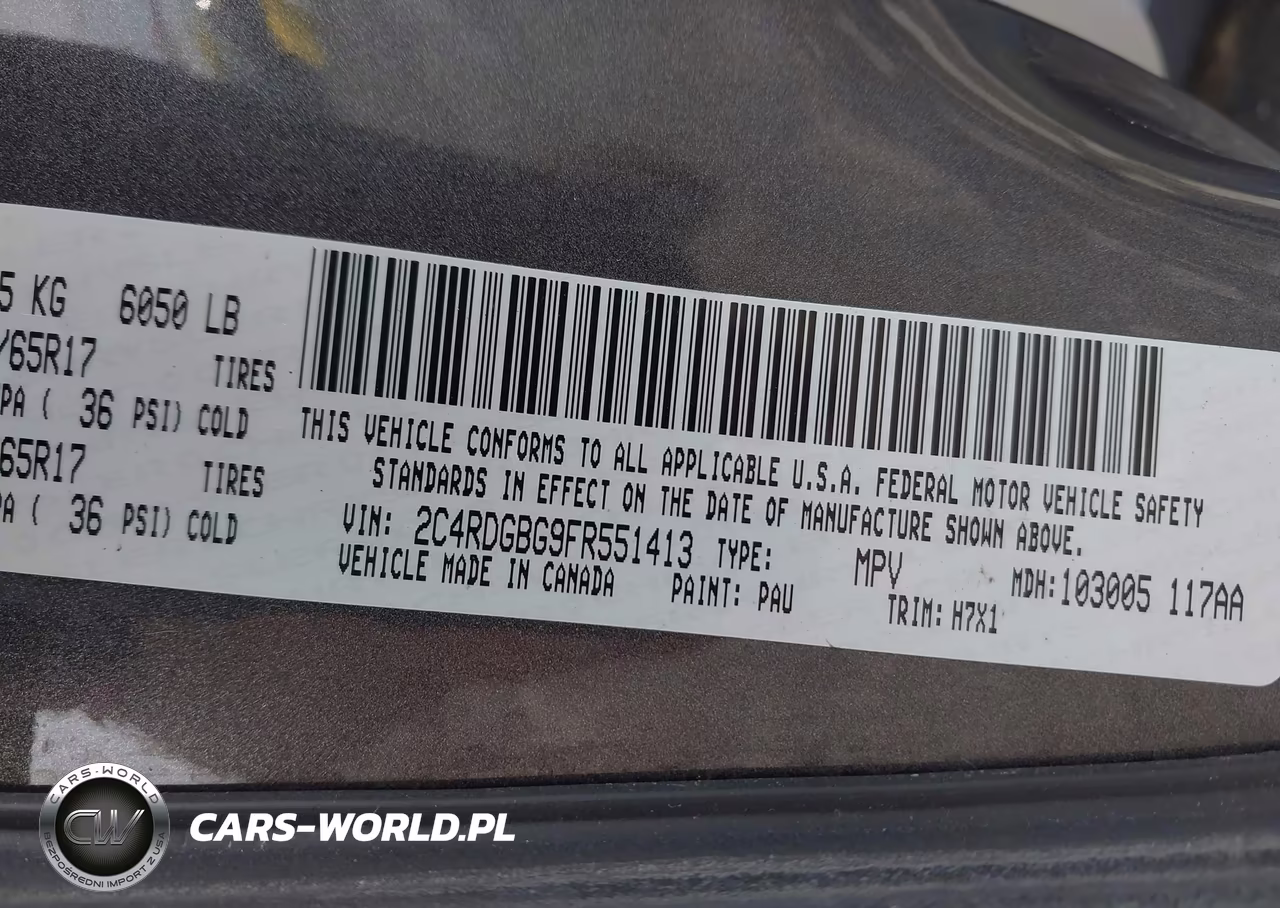 2015 Dodge Grand Caravan Se VIN:2C4RDGBG9FR551413 - 9