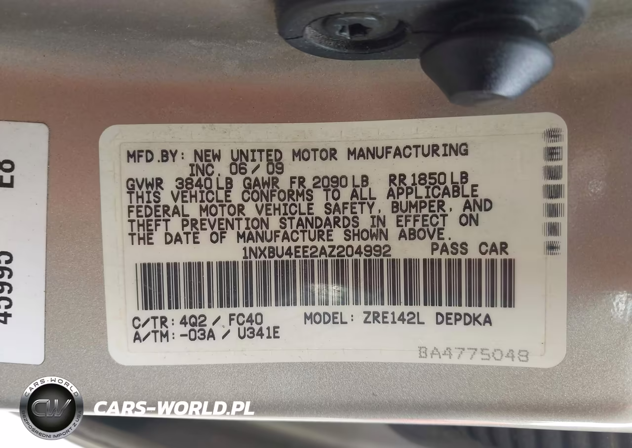 2010 Toyota Corolla Le VIN:1NXBU4EE2AZ204992 - 9