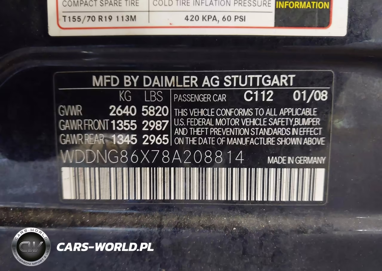 2008 Mercedes-Benz S 550 4Matic VIN:WDDNG86X78A208814 - 9