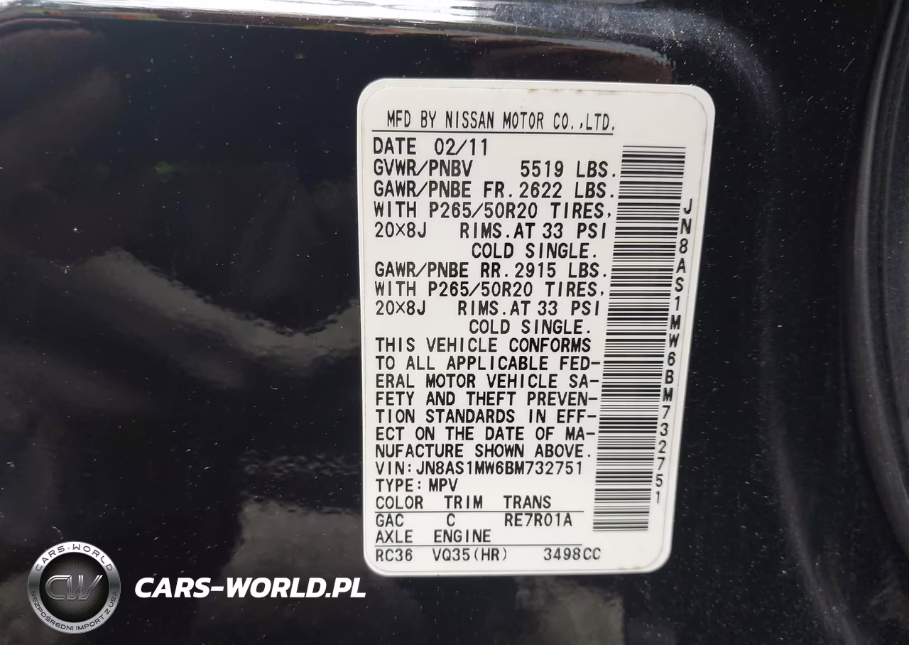 2011 Infiniti Fx35 VIN:JN8AS1MW6BM732751 - 9