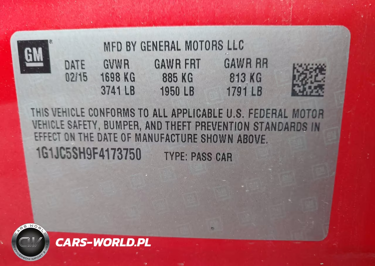 2015 Chevrolet Sonic Lt Auto VIN:1G1JC5SH9F4173750 - 9
