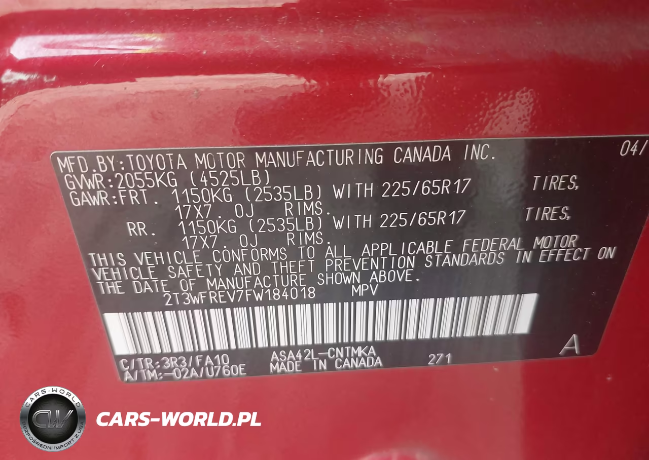 2015 Toyota Rav4 Xle VIN:2T3WFREV7FW184018 - 9