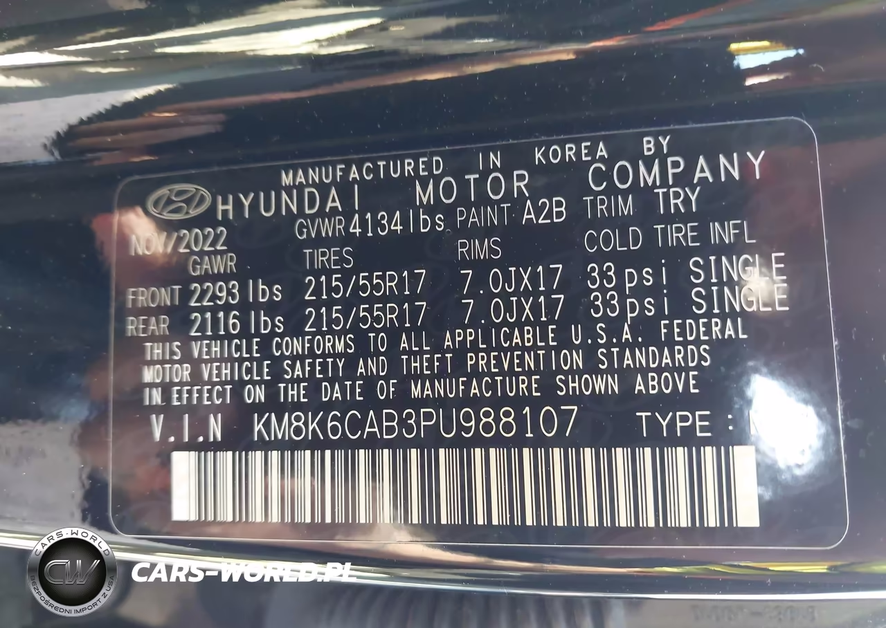 2023 Hyundai Kona Sel VIN:KM8K6CAB3PU988107 - 9