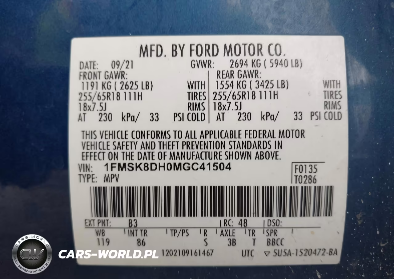 2021 Ford Explorer Xlt VIN:1FMSK8DH0MGC41504 - 9