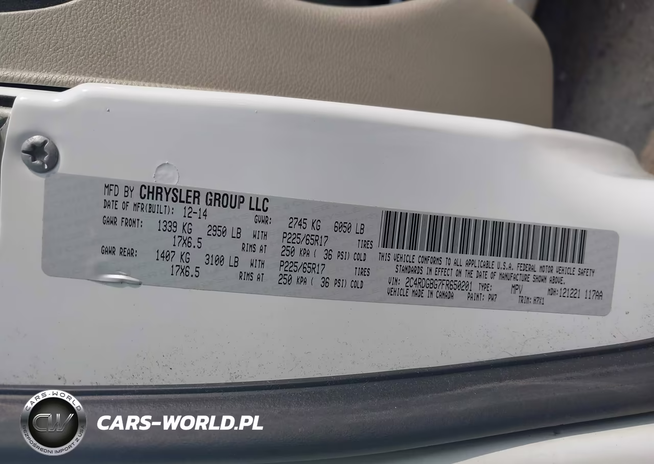 2015 Dodge Grand Caravan Se VIN:2C4RDGBG7FR650201 - 9