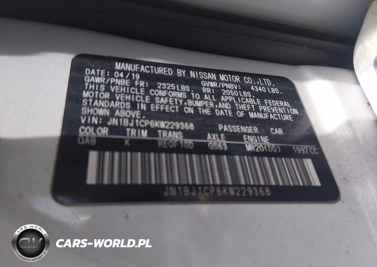2019 Nissan Rogue Sport Sv VIN:JN1BJ1CP6KW229368 - 9