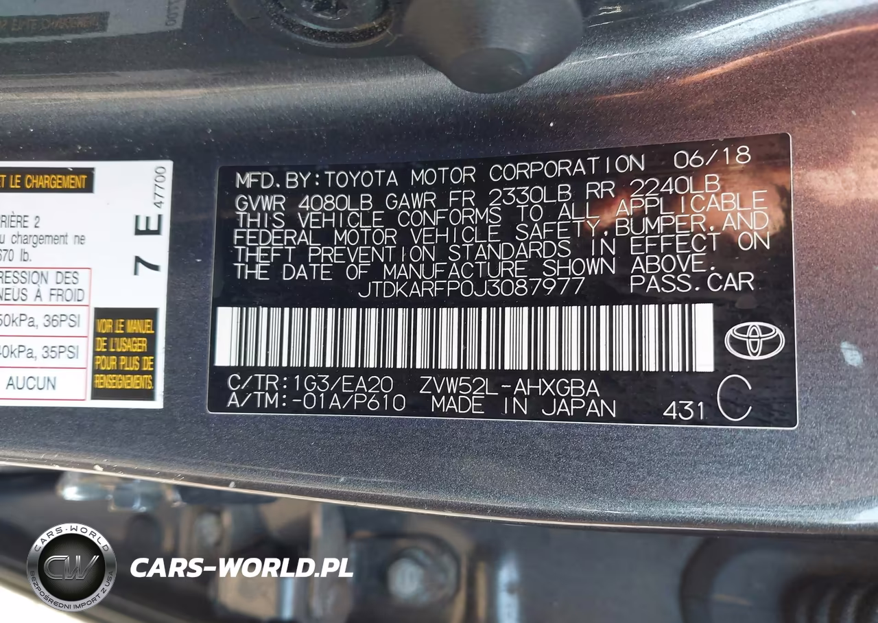 2018 Toyota Prius Prime Premium VIN:JTDKARFP0J3087977 - 9