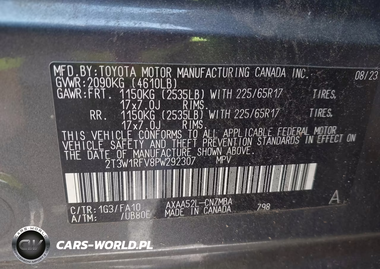 2023 Toyota Rav4 Xle VIN:2T3W1RFV8PW292307 - 9