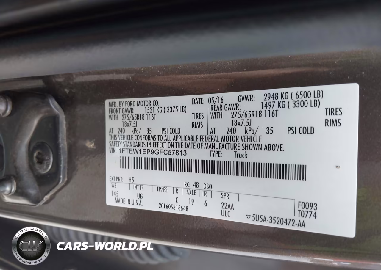 2016 Ford F-150 Xlt VIN:1FTEW1EP9GFC57813 - 9