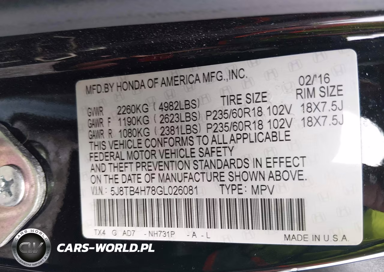 2016 Acura Rdx Advance Package VIN:5J8TB4H78GL026081 - 9