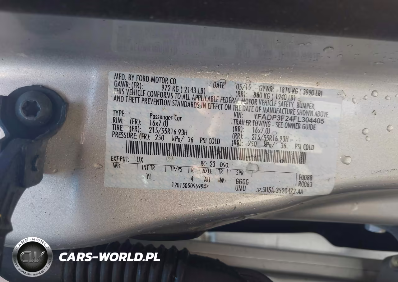 2015 Ford Focus Se VIN:1FADP3F24FL304405 - 9