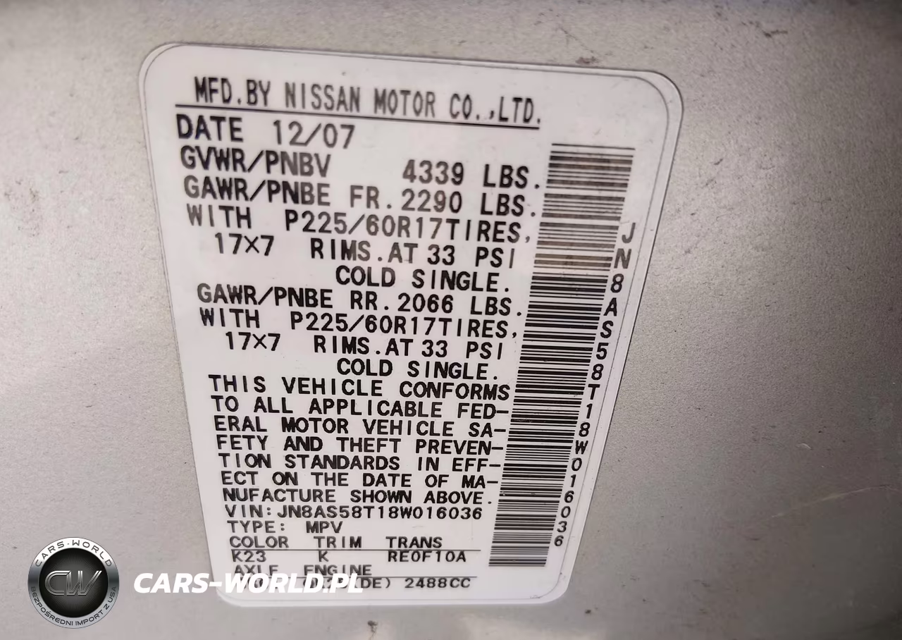 2008 Nissan Rogue Sl VIN:JN8AS58T18W016036 - 9