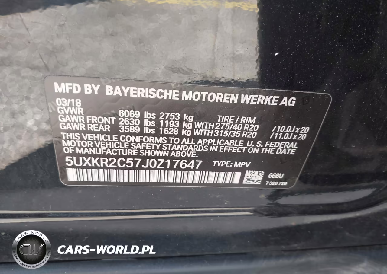 2018 BMW X5 Sdrive35I VIN:5UXKR2C57J0Z17647 - 9