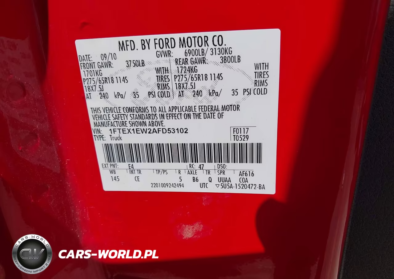 2010 Ford F-150 Stx-Xl VIN:1FTEX1EW2AFD53102 - 9