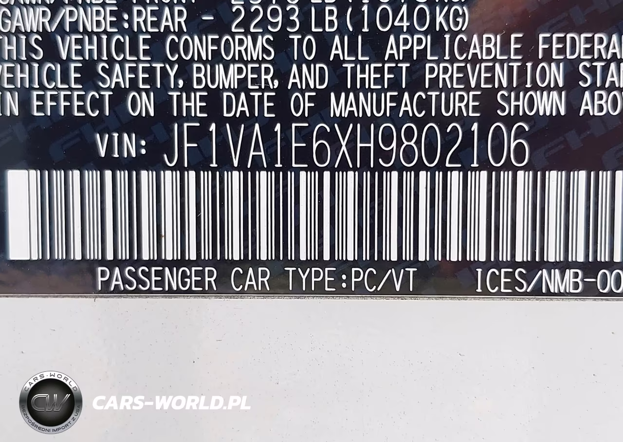 2017 Subaru Wrx Premium VIN:JF1VA1E6XH9802106 - 9