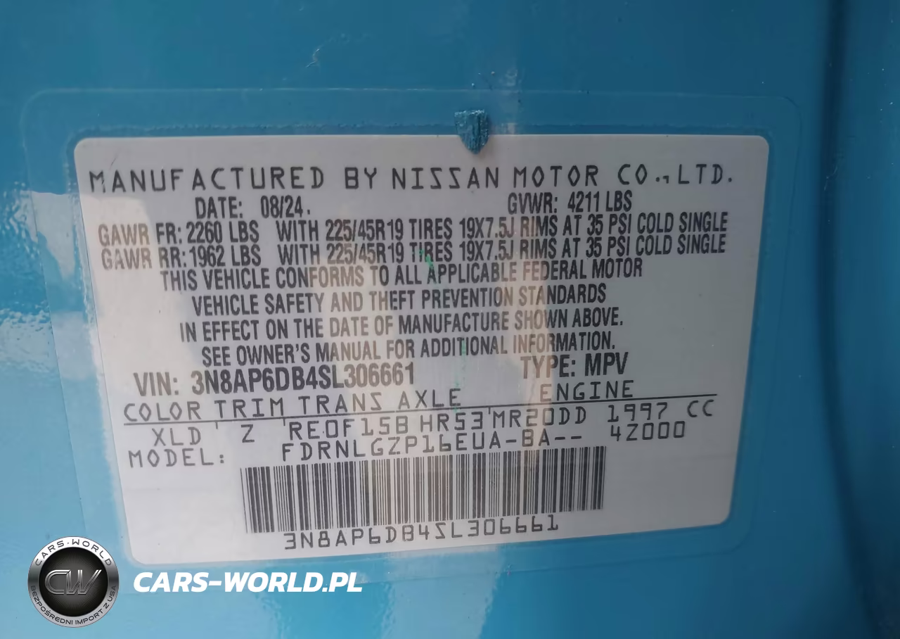 2025 Nissan Kicks Sr Intelligent Awd VIN:3N8AP6DB4SL306661 - 9