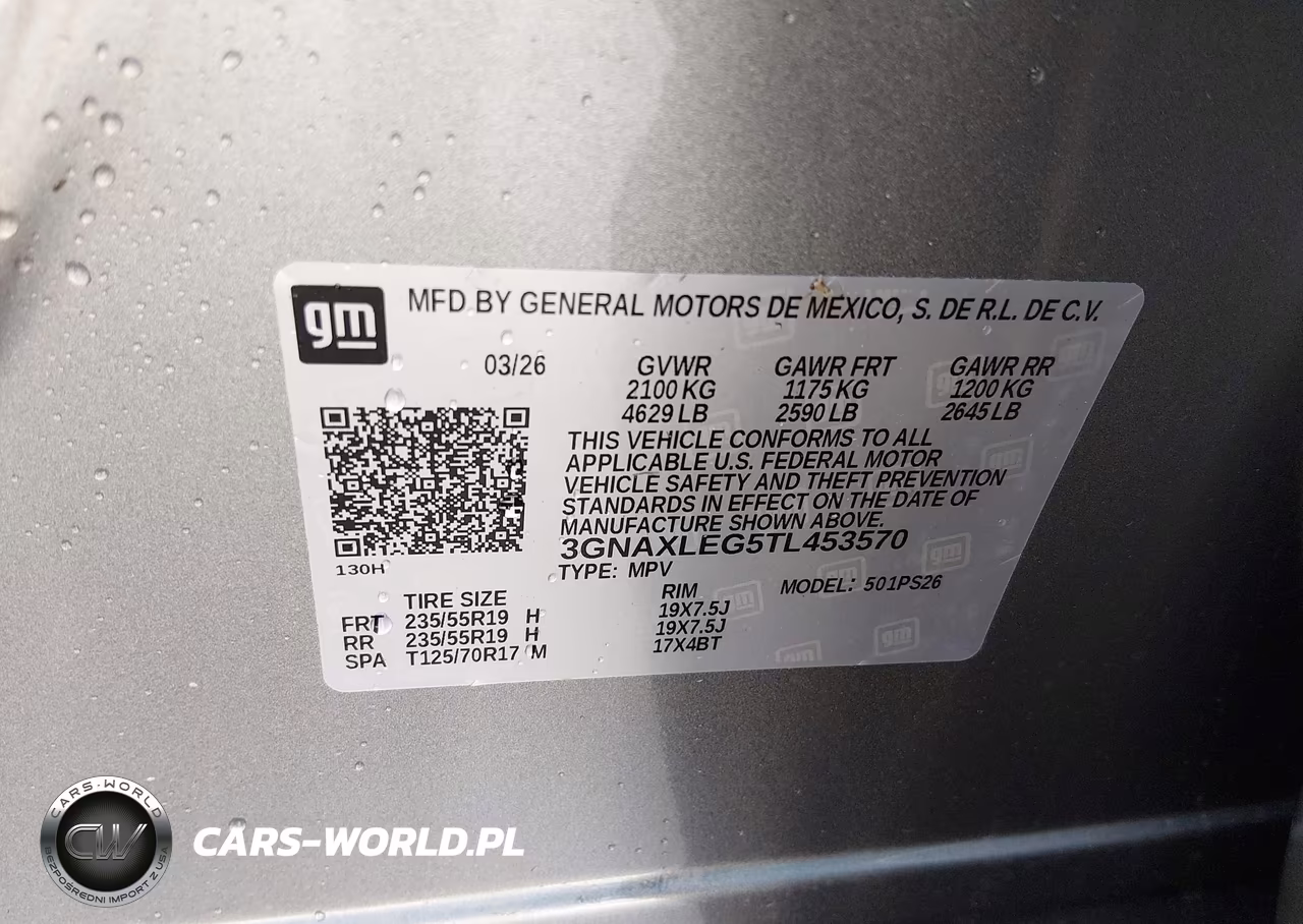 2026 Chevrolet Equinox Fwd Rs VIN:3GNAXLEG5TL453570 - 9