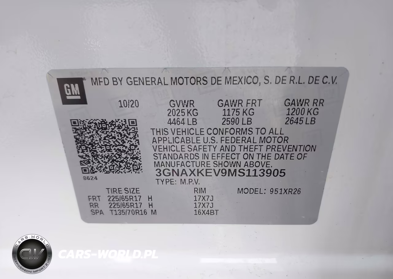 2021 Chevrolet Equinox Lt VIN:3GNAXKEV9MS113905 - 9