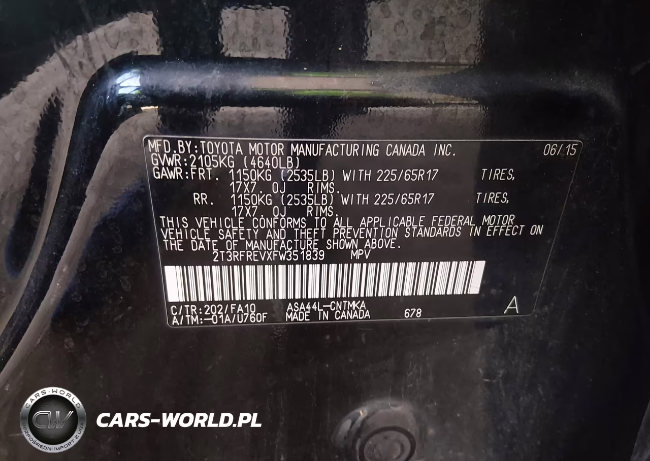 2015 Toyota Rav4 Xle VIN:2T3RFREVXFW351839 - 9