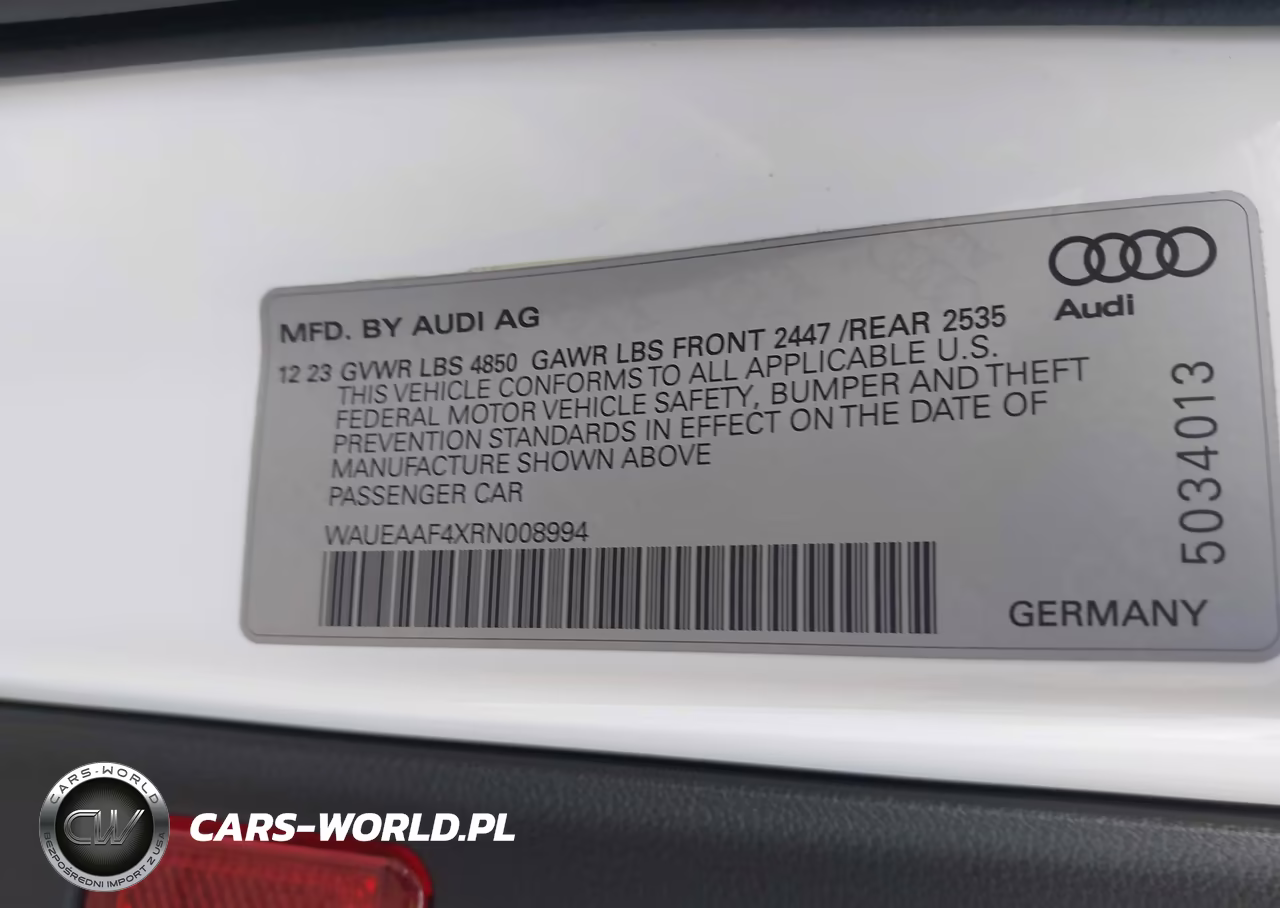 2024 Audi A4 Premium Plus 45 Tfsi S Line Quattro S Tronic VIN:WAUEAAF4XRN008994 - 9
