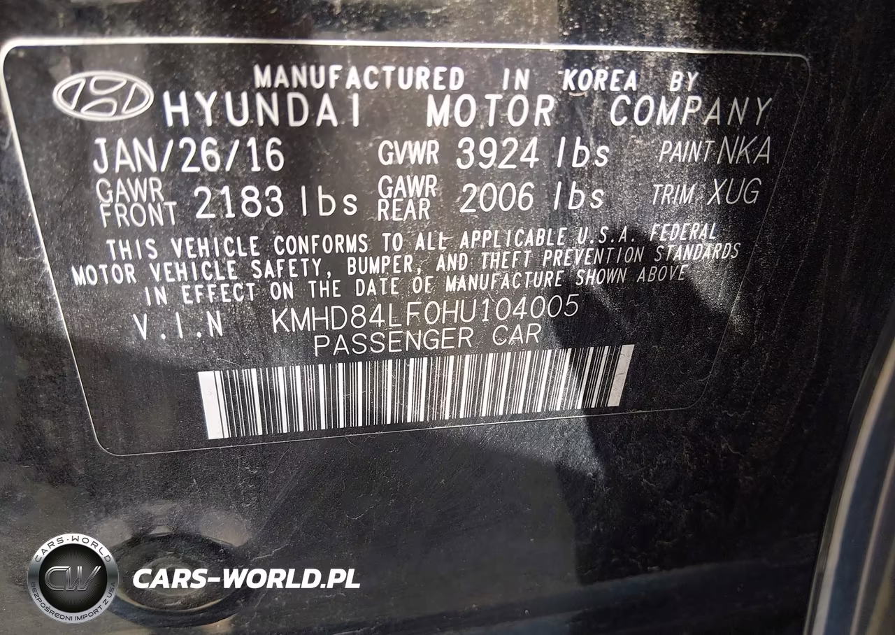 2017 Hyundai Elantra Se VIN:KMHD84LF0HU104005 - 9