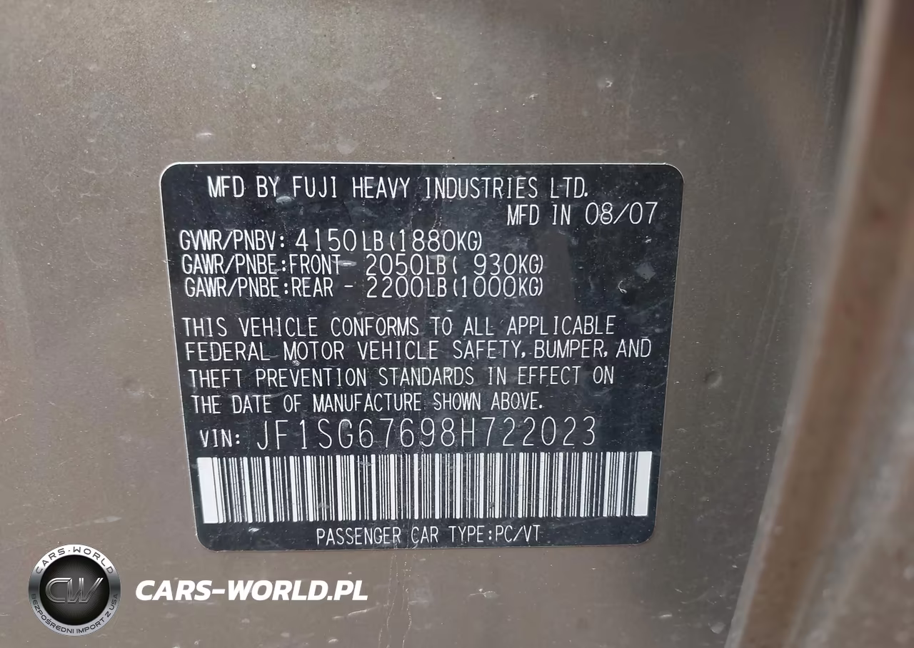 2008 Subaru Forester 2.5X L.l. Bean Edition VIN:JF1SG67698H722023 - 9