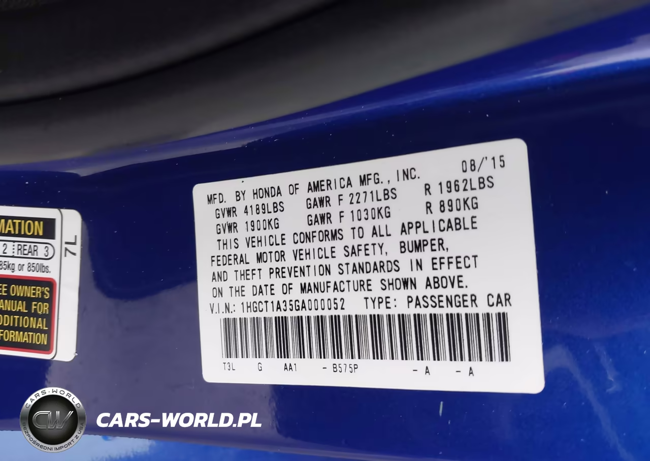 2016 Honda Accord Lx-S VIN:1HGCT1A35GA000052 - 9