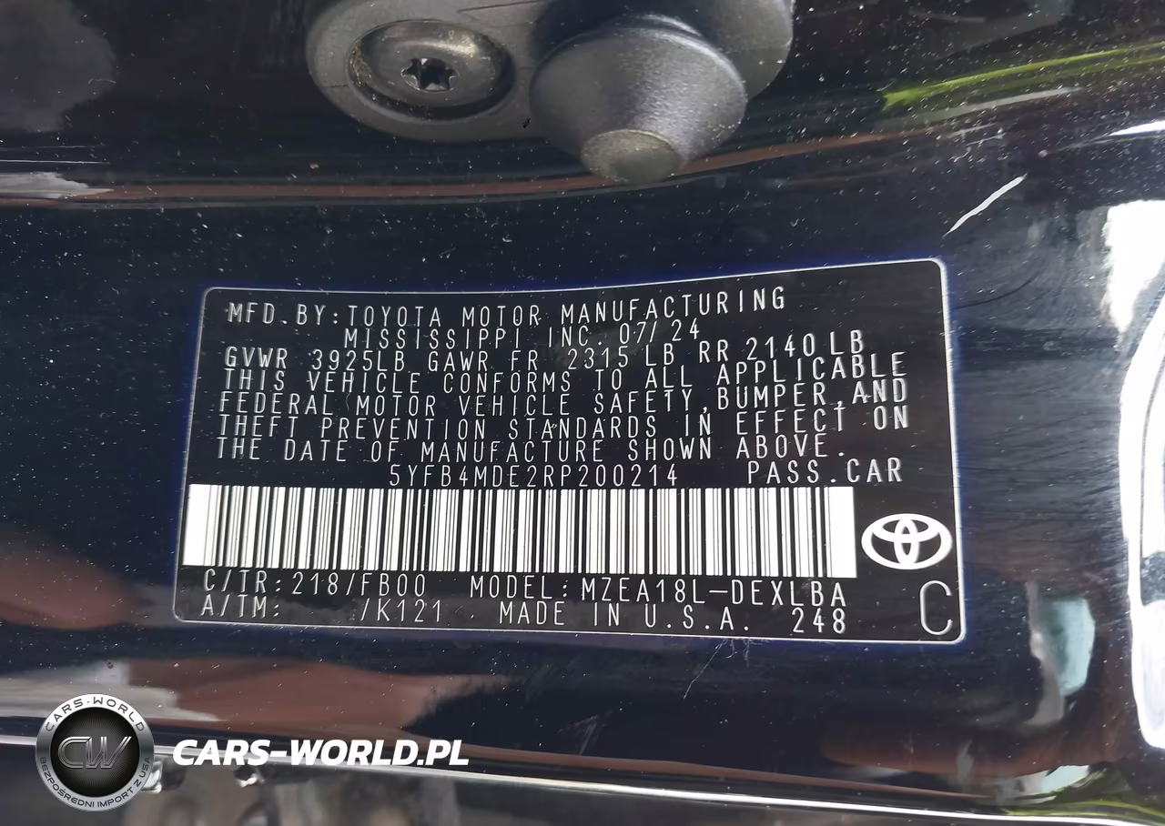 2024 Toyota Corolla Le VIN:5YFB4MDE2RP200214 - 9