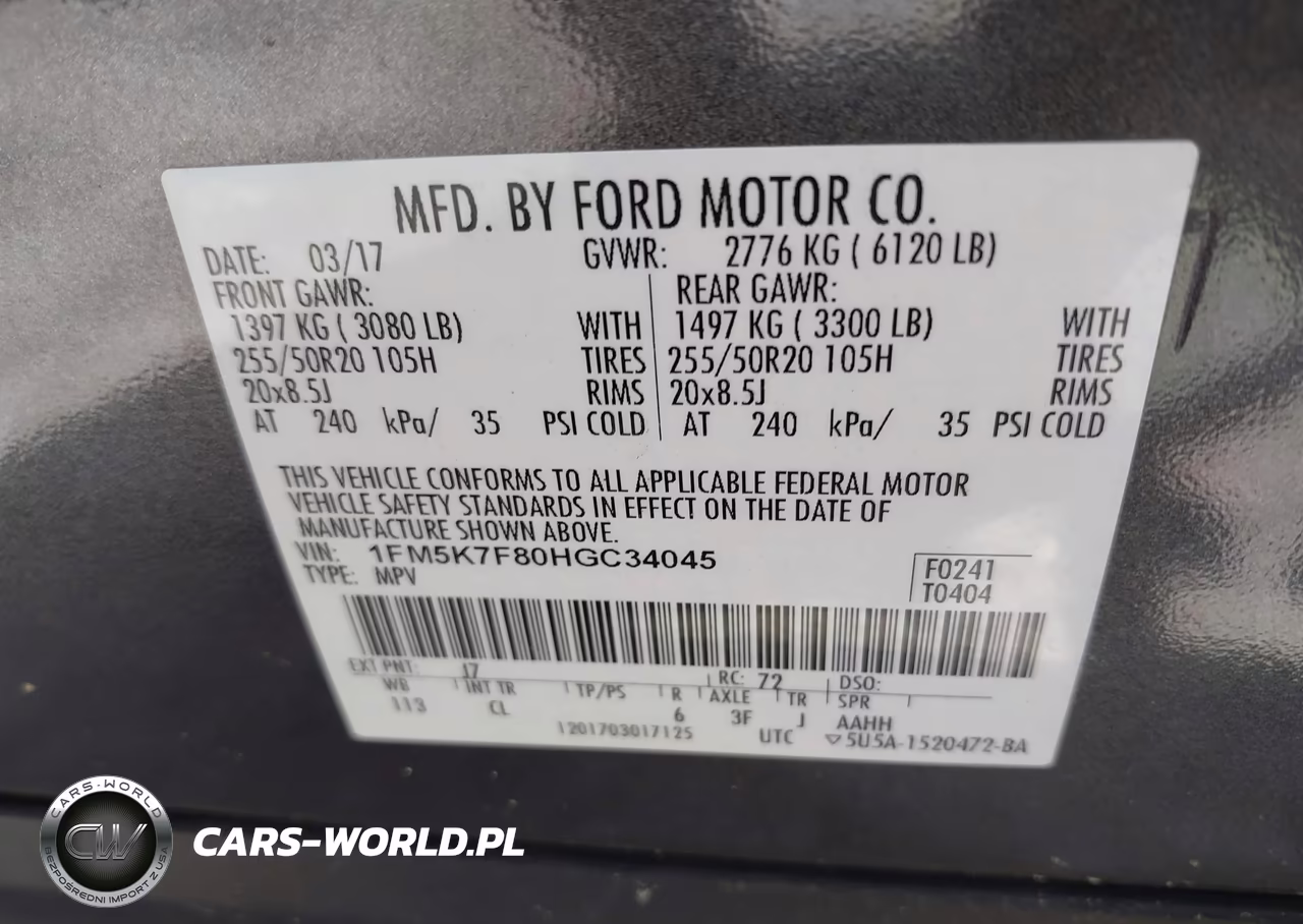 2017 Ford Explorer Limited VIN:1FM5K7F80HGC34045 - 9
