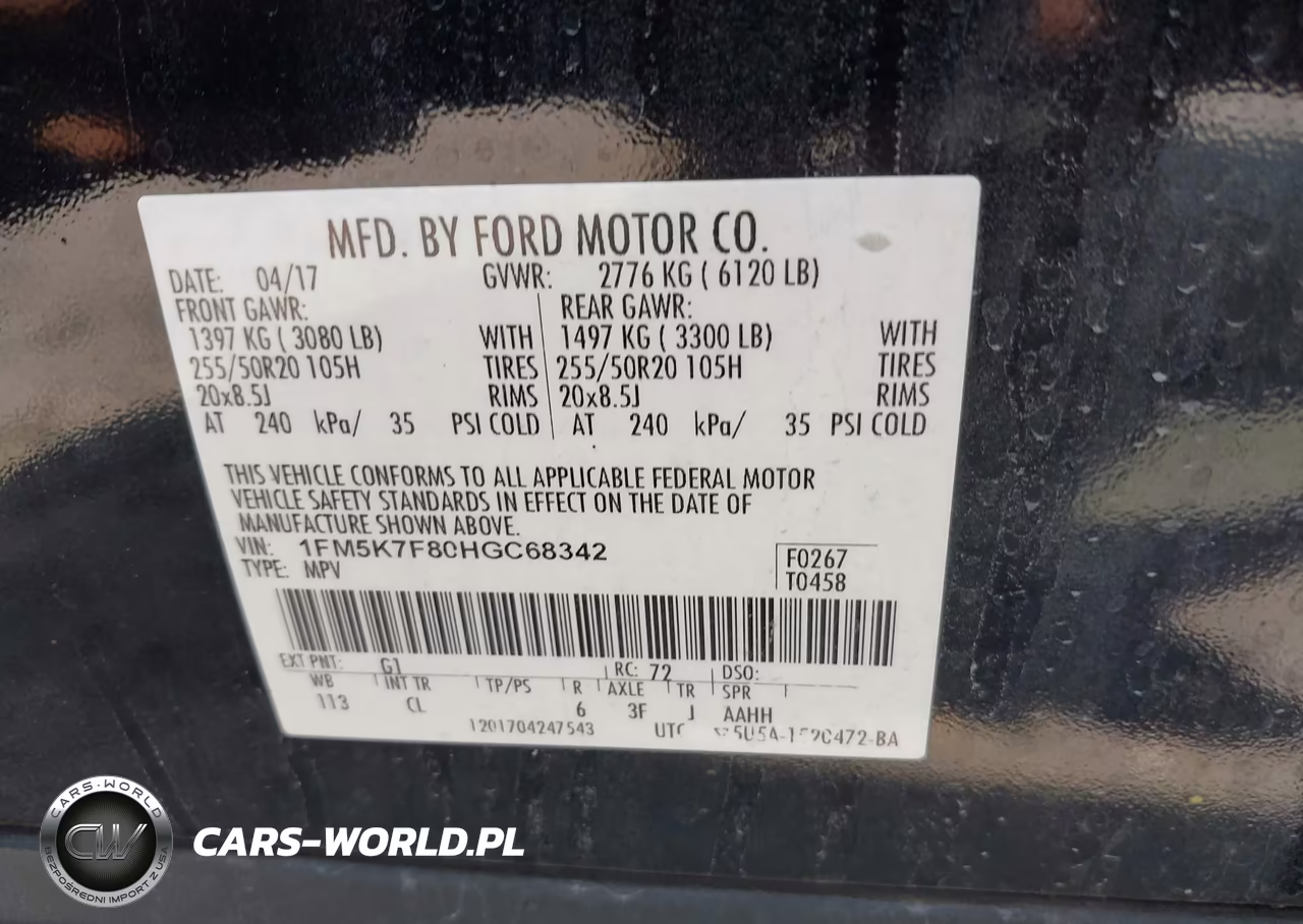 2017 Ford Explorer Limited VIN:1FM5K7F80HGC68342 - 9