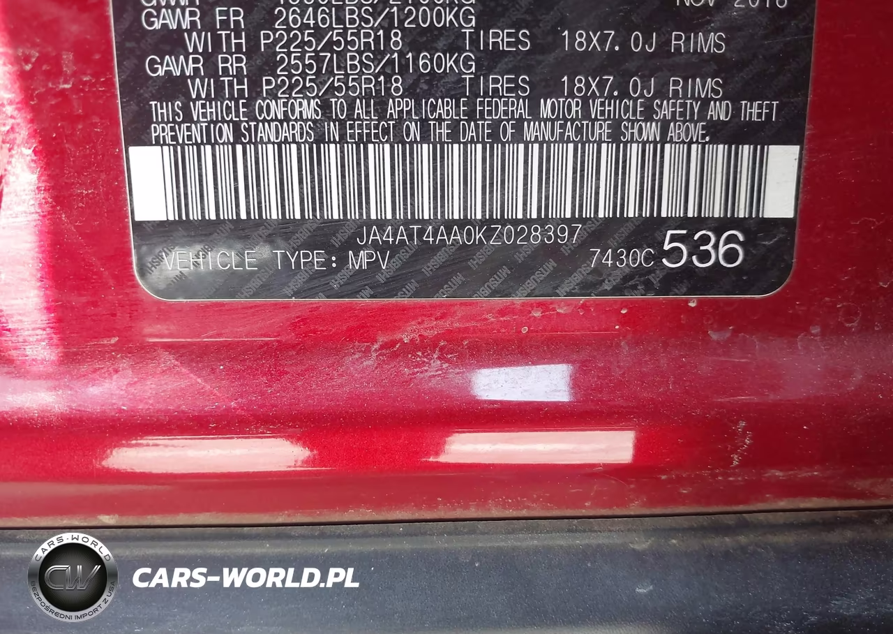 2019 Mitsubishi Eclipse Cross Sp VIN:JA4AT4AA0KZ028397 - 9