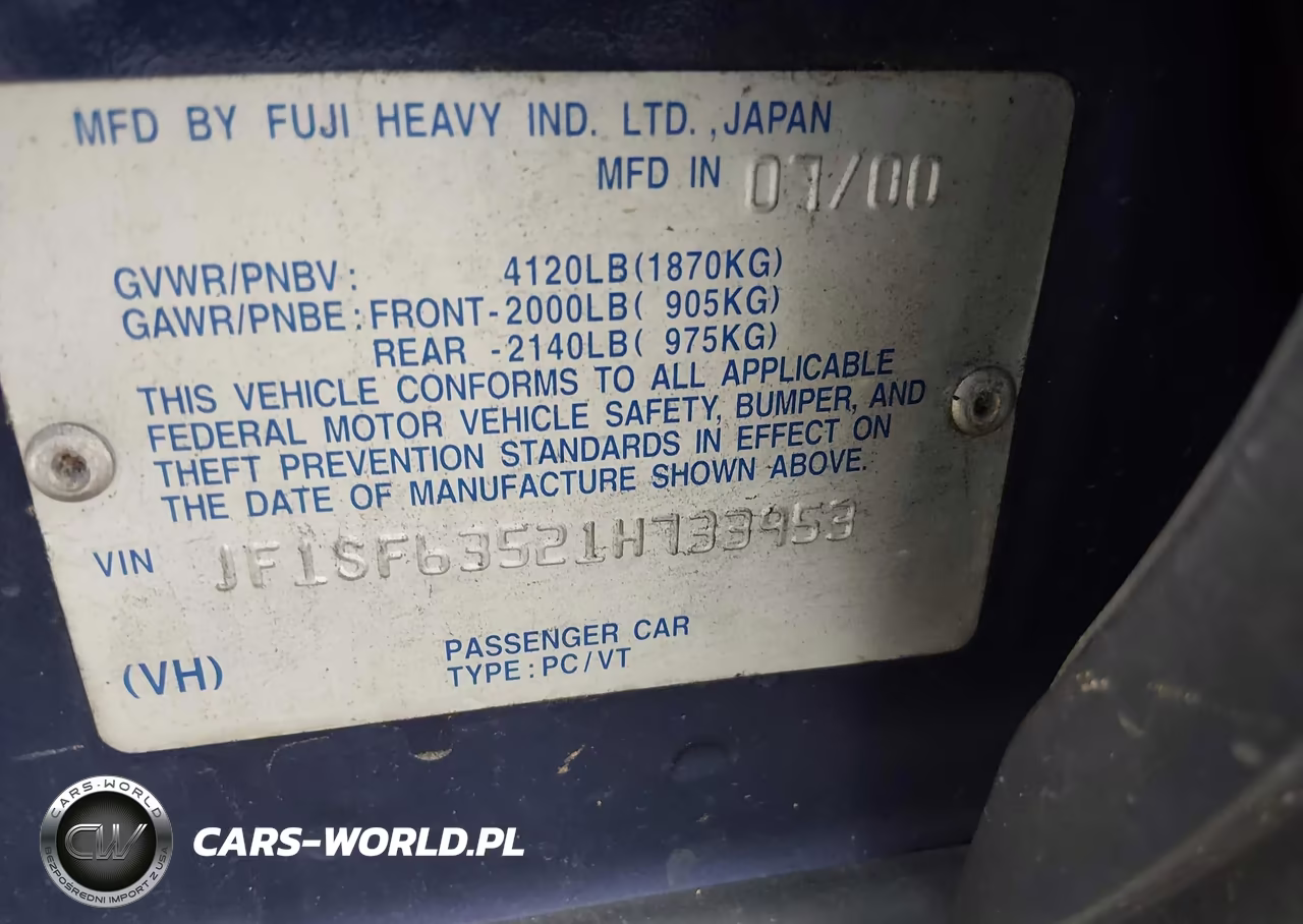 2001 Subaru Forester L VIN:JF1SF63521H733953 - 9