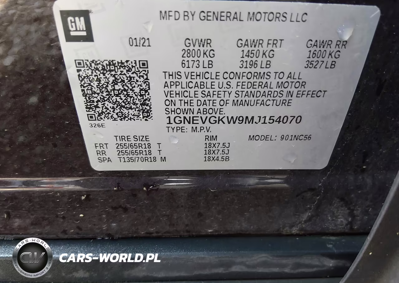 2021 Chevrolet Traverse Awd Lt Cloth VIN:1GNEVGKW9MJ154070 - 9