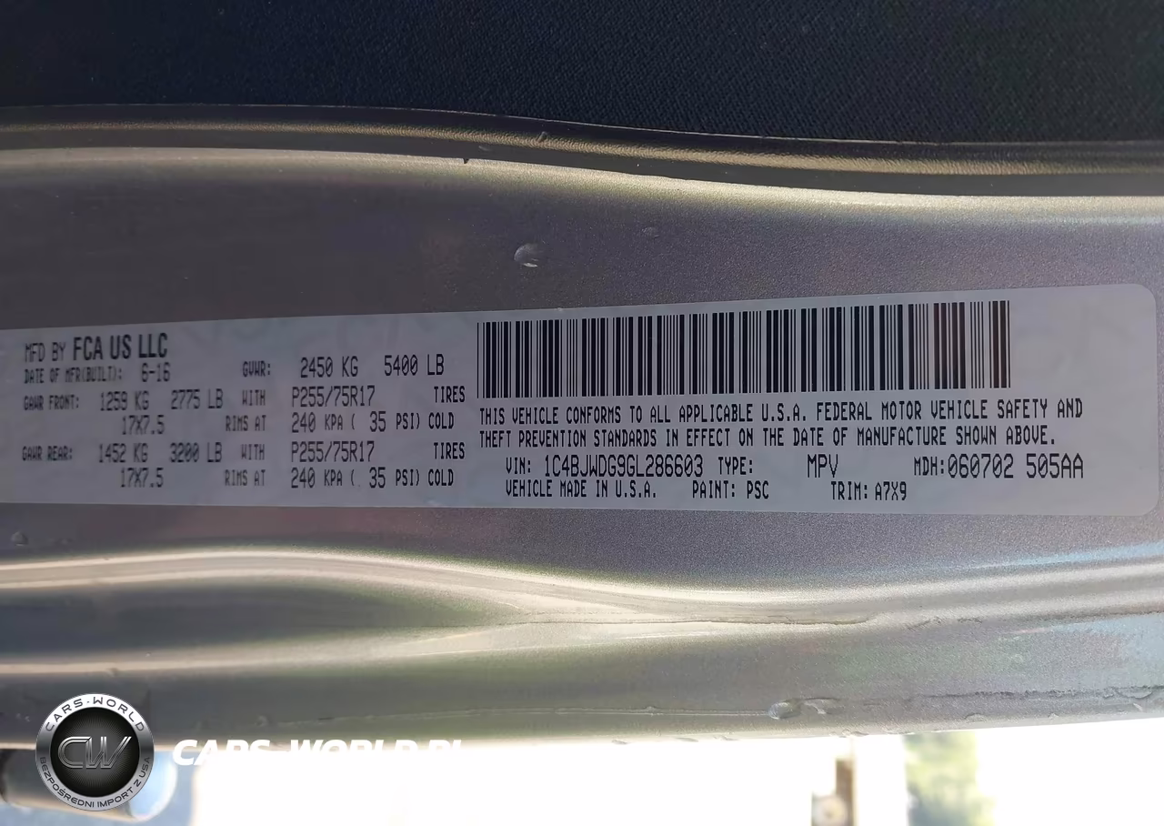 2016 Jeep Wrangler Unlimited Sport VIN:1C4BJWDG9GL286603 - 9