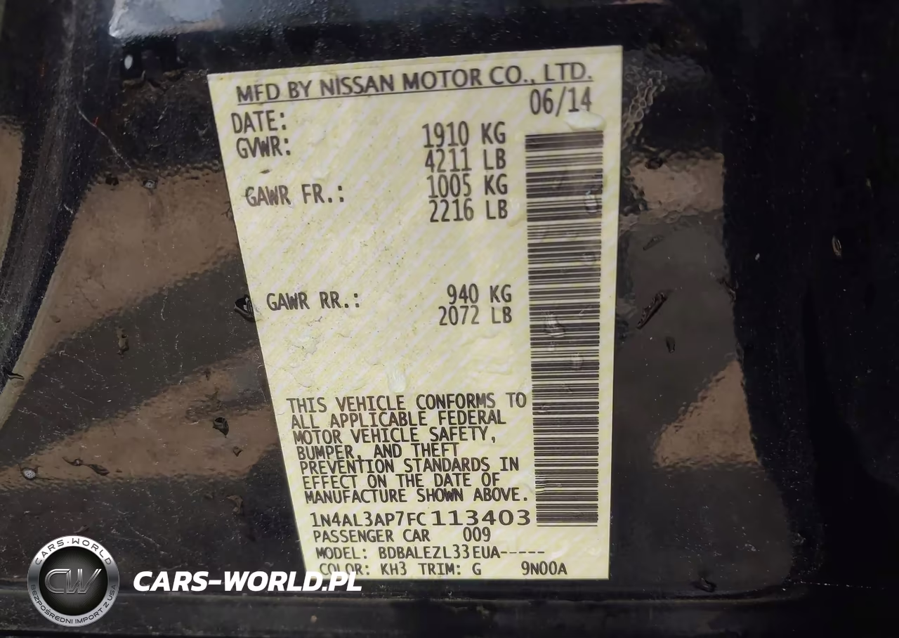 2015 Nissan Altima 2.5 S VIN:1N4AL3AP7FC113403 - 9