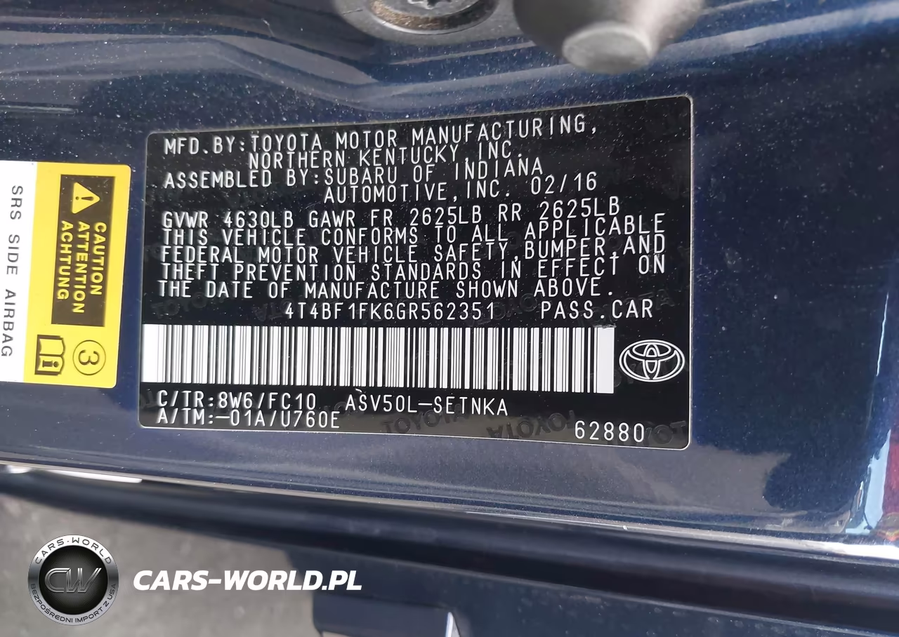 2016 Toyota Camry Le VIN:4T4BF1FK6GR562351 - 9