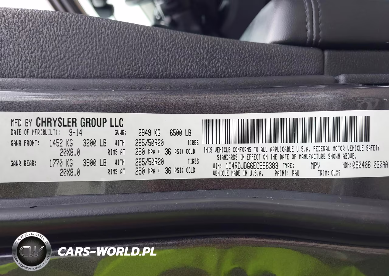 2014 Dodge Durango Limited VIN:1C4RDJDG6EC598383 - 9