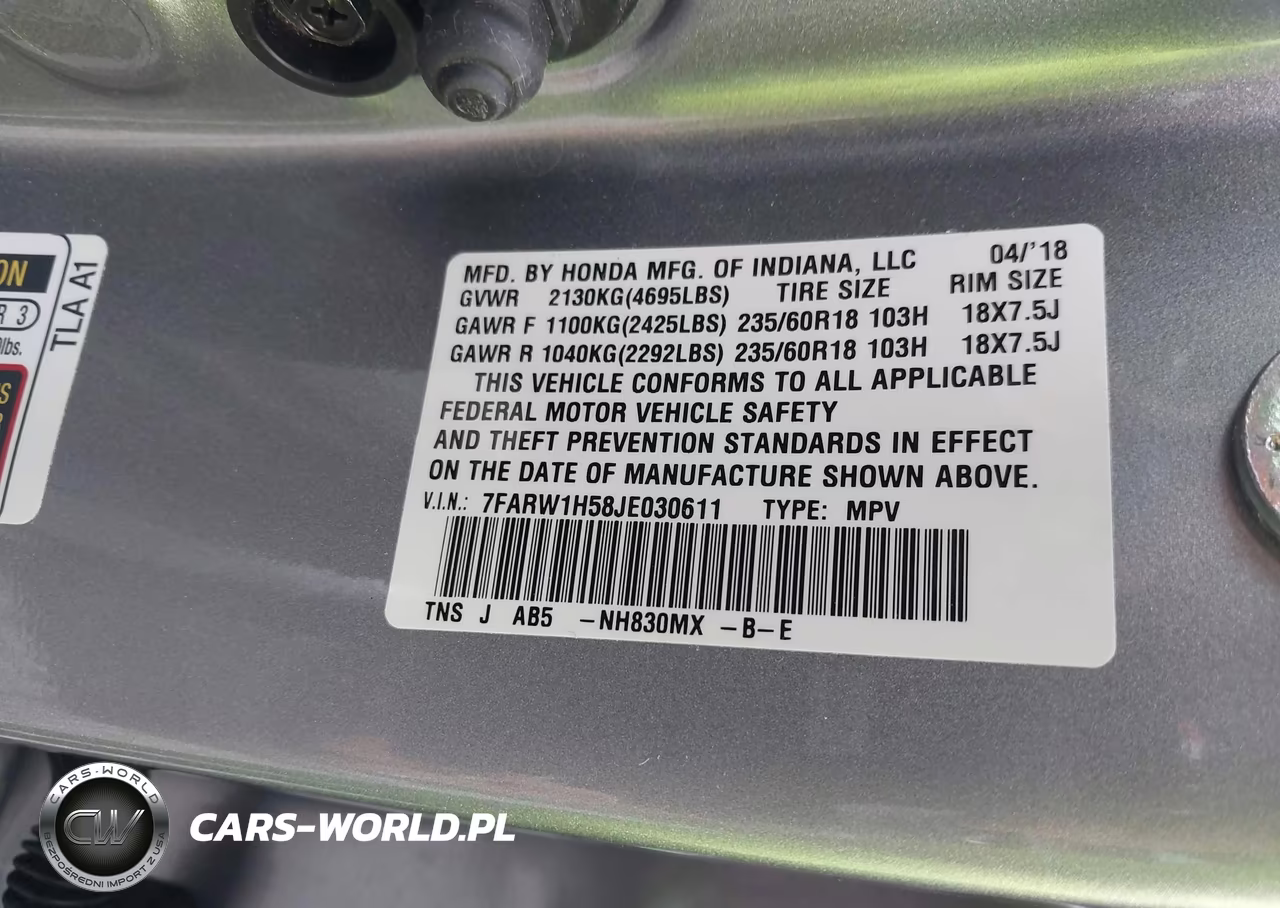 2018 Honda Cr-V Ex VIN:7FARW1H58JE030611 - 9