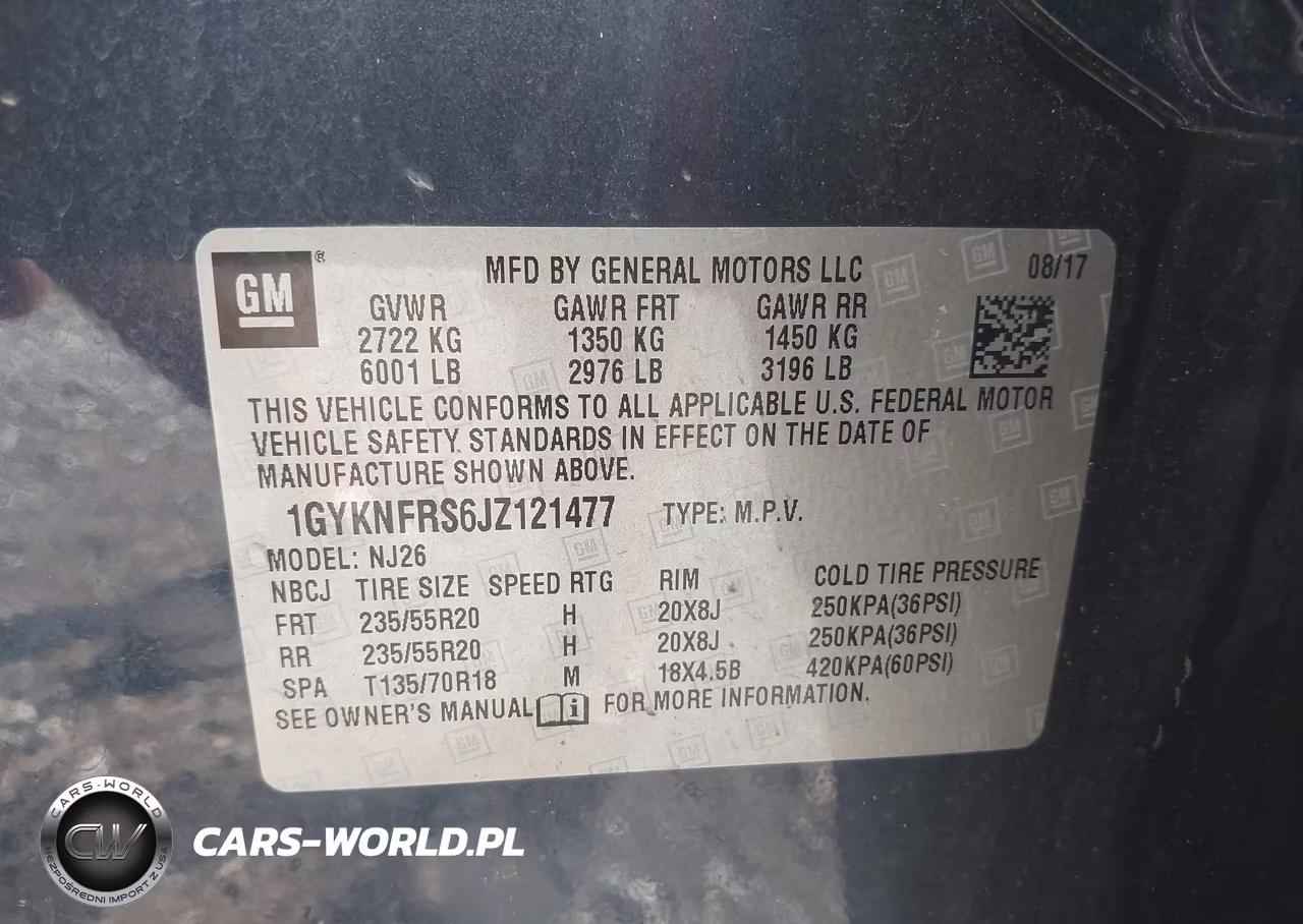 2018 Cadillac Xt5 Premium Luxury VIN:1GYKNFRS6JZ121477 - 9